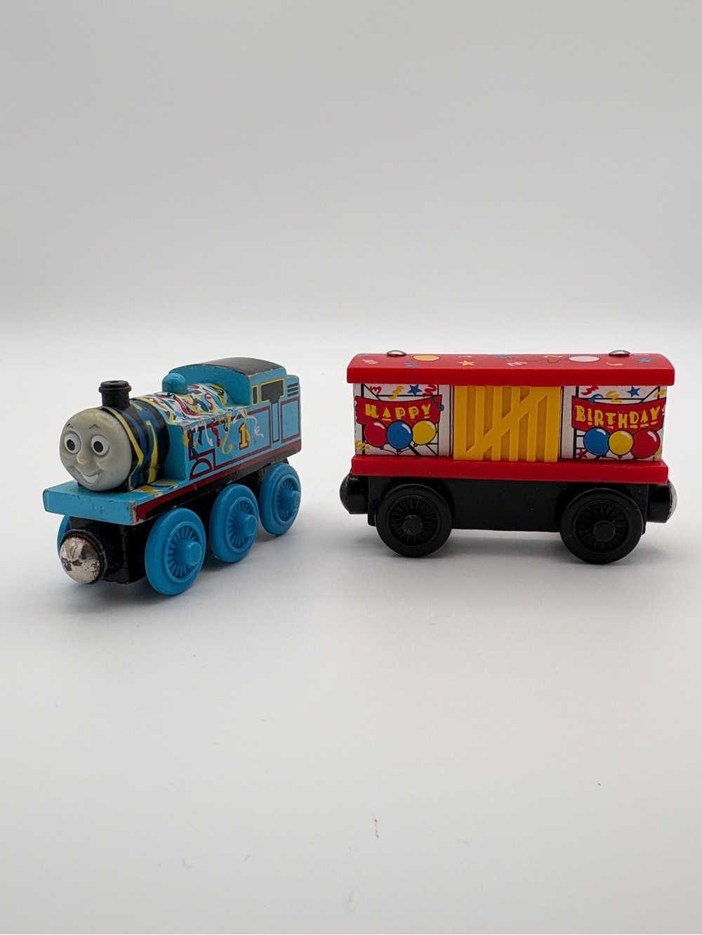 Happy Birthday Thomas plus Birthday Box Car Thomas & Friends Wooden Train Cars